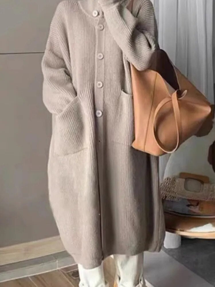 Knitted Oversized Cardigan Coat Style