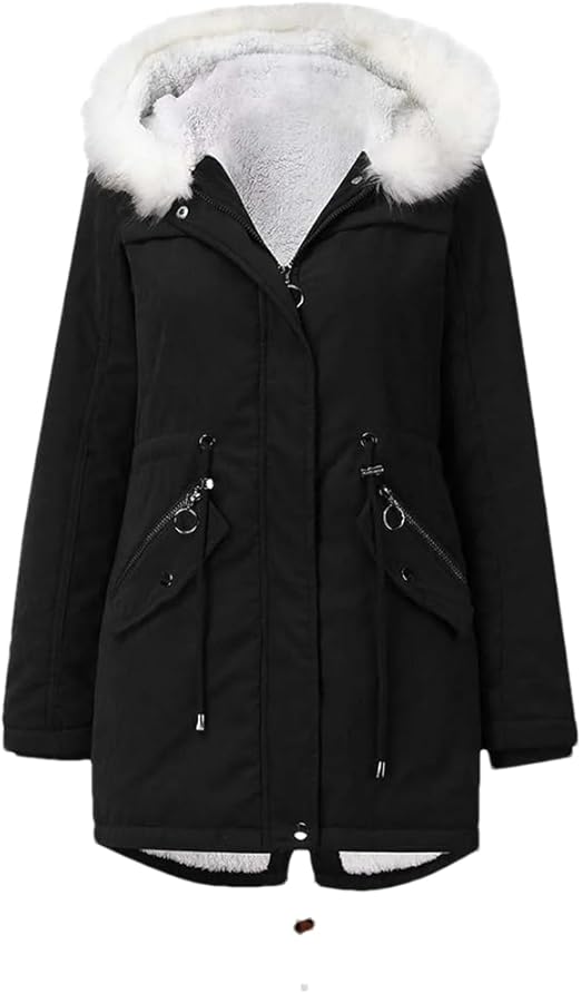 Elegant Hooded & Padded Jacket – Loose Winter Coat