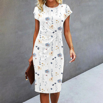 Élodie Lavin | Short Sleeve Elegant Flower Dress