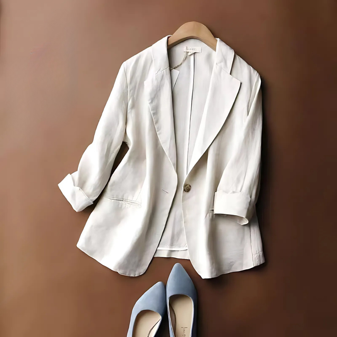 Isabelle Moreau | Plain Cotton and Linen Jacket