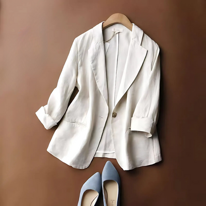 Isabelle Moreau | Plain Cotton and Linen Jacket