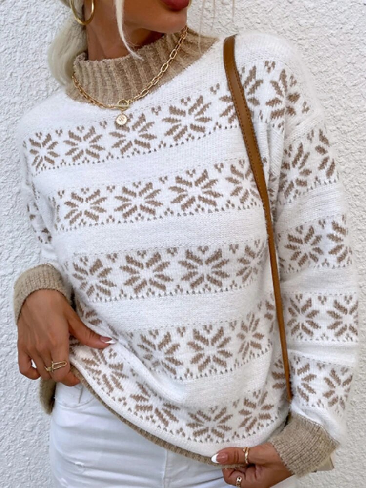 Alice Leroy | Elegant Sweater with Snowflake Pattern