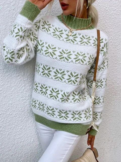 Alice Leroy | Elegant Sweater with Snowflake Pattern