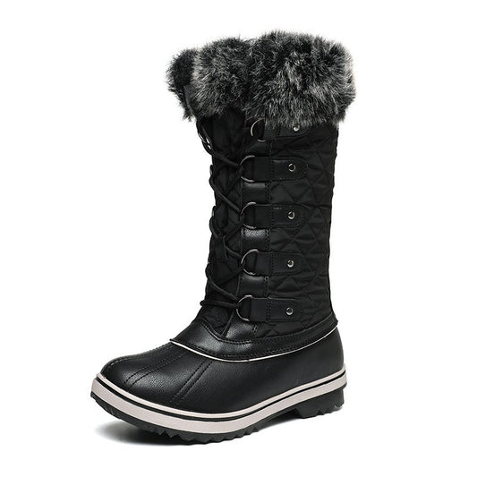 Women's Waterproof Mid-Calf Winter Black Boots