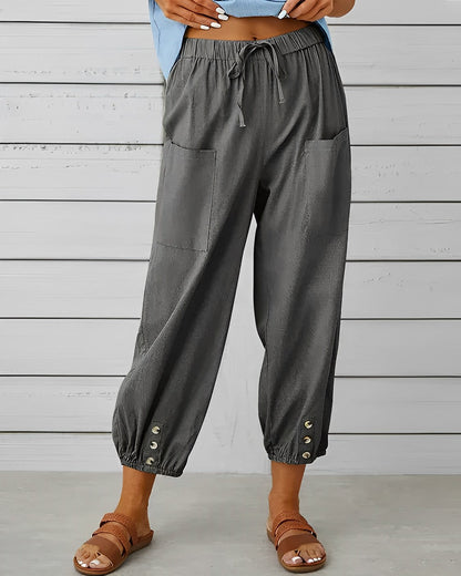 MAYA - Wide pants with high waist