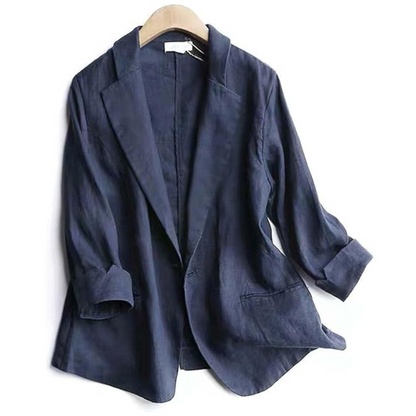 Isabelle Moreau | Plain Cotton and Linen Jacket