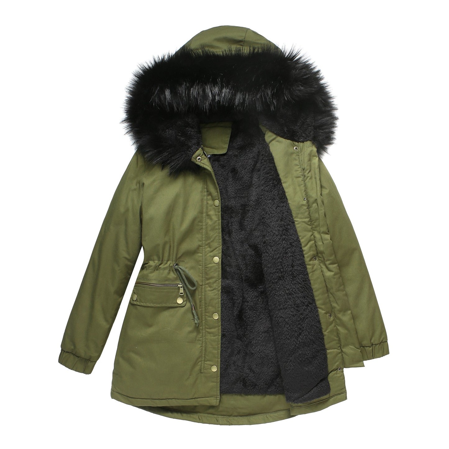 Women's Quilted Winter Puffer Parka Coat