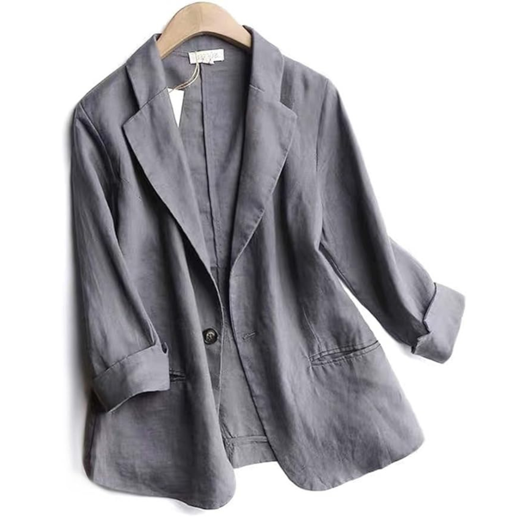 Isabelle Moreau | Plain Cotton and Linen Jacket