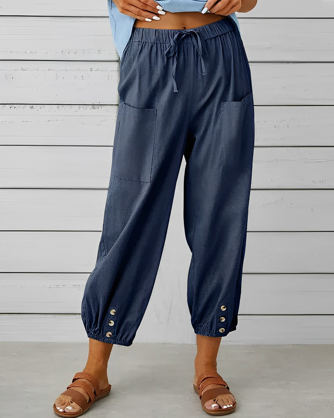 MAYA - Wide pants with high waist