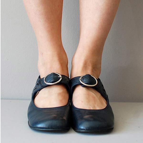 Vintage Shoes with a Rounded Toe