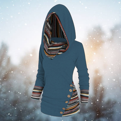Fleur Rousse | Casual Tribal Hooded Sweatshirt