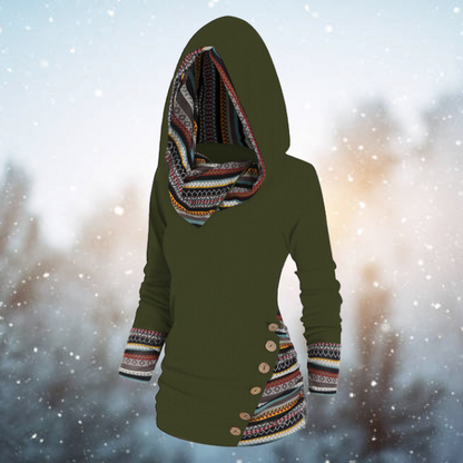 Fleur Rousse | Casual Tribal Hooded Sweatshirt