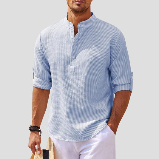 Charlie | Henley Linen Shirt