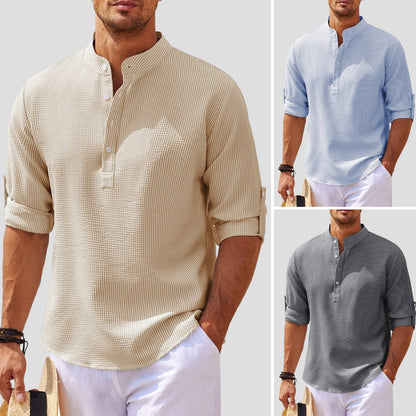 Charlie | Henley Linen Shirt