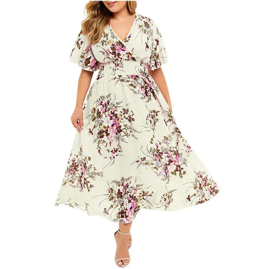 Laura I Women's floral chiffon maxi dress