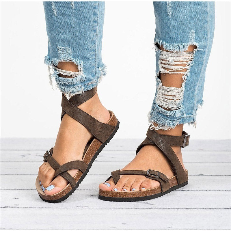 Romana - Cross Strap Sandals