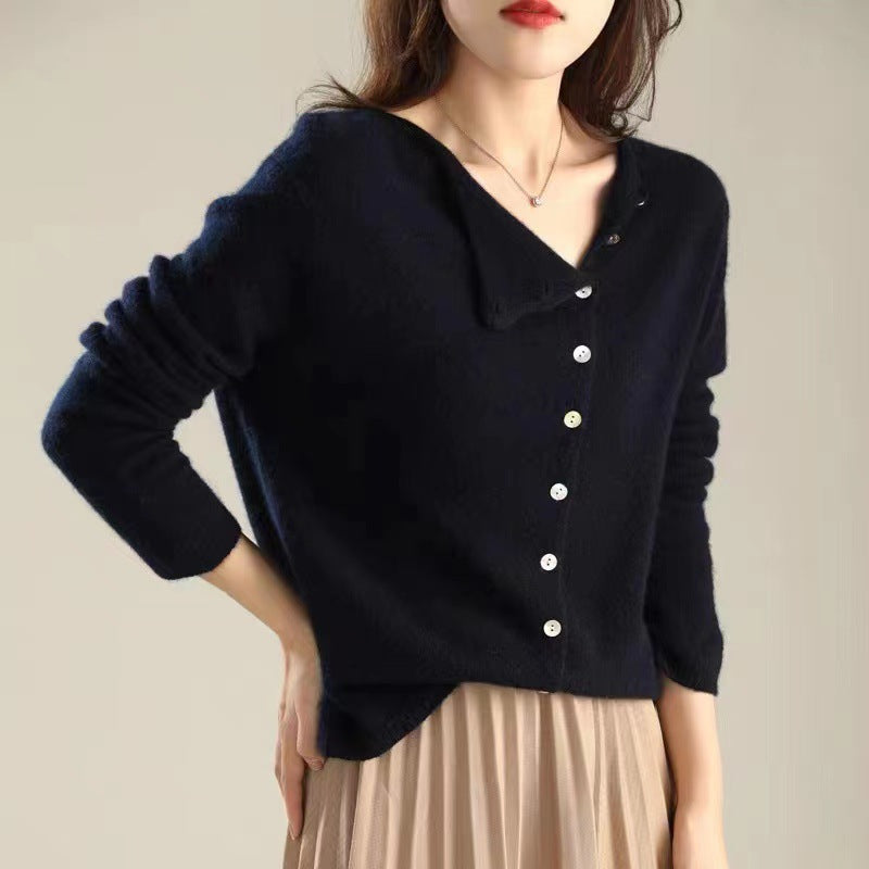 Riva Lefèvre | Classic Long Sleeve Sweater with Buttons