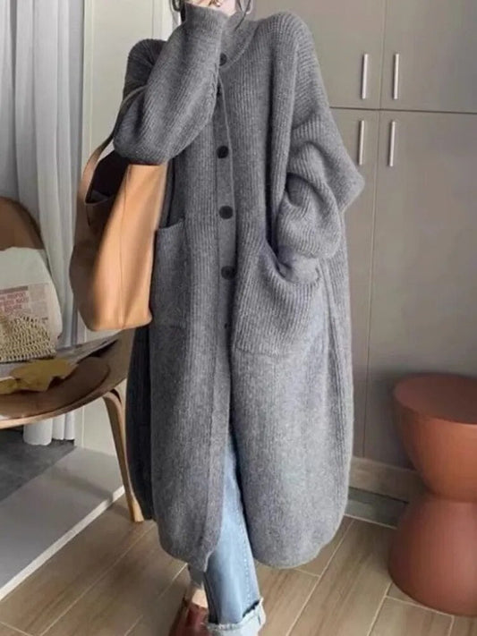 Knitted Oversized Cardigan Coat Style