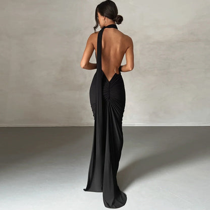 Sonata Oblique Shoulder Maxi Dress