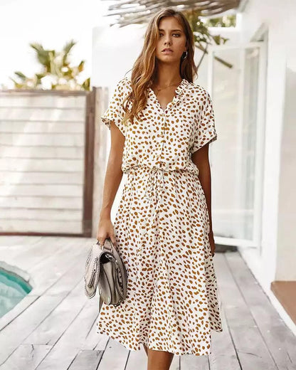 Elegant Leopard Print Dress