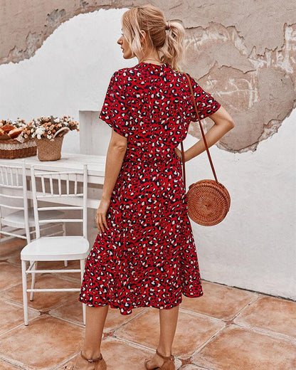 Elegant Leopard Print Dress