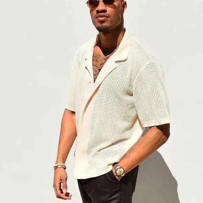 Tommy | Casual men's crocheted shirt