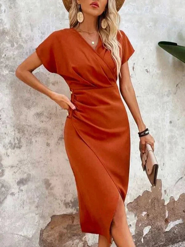 Lizzie's V-neck midi dress