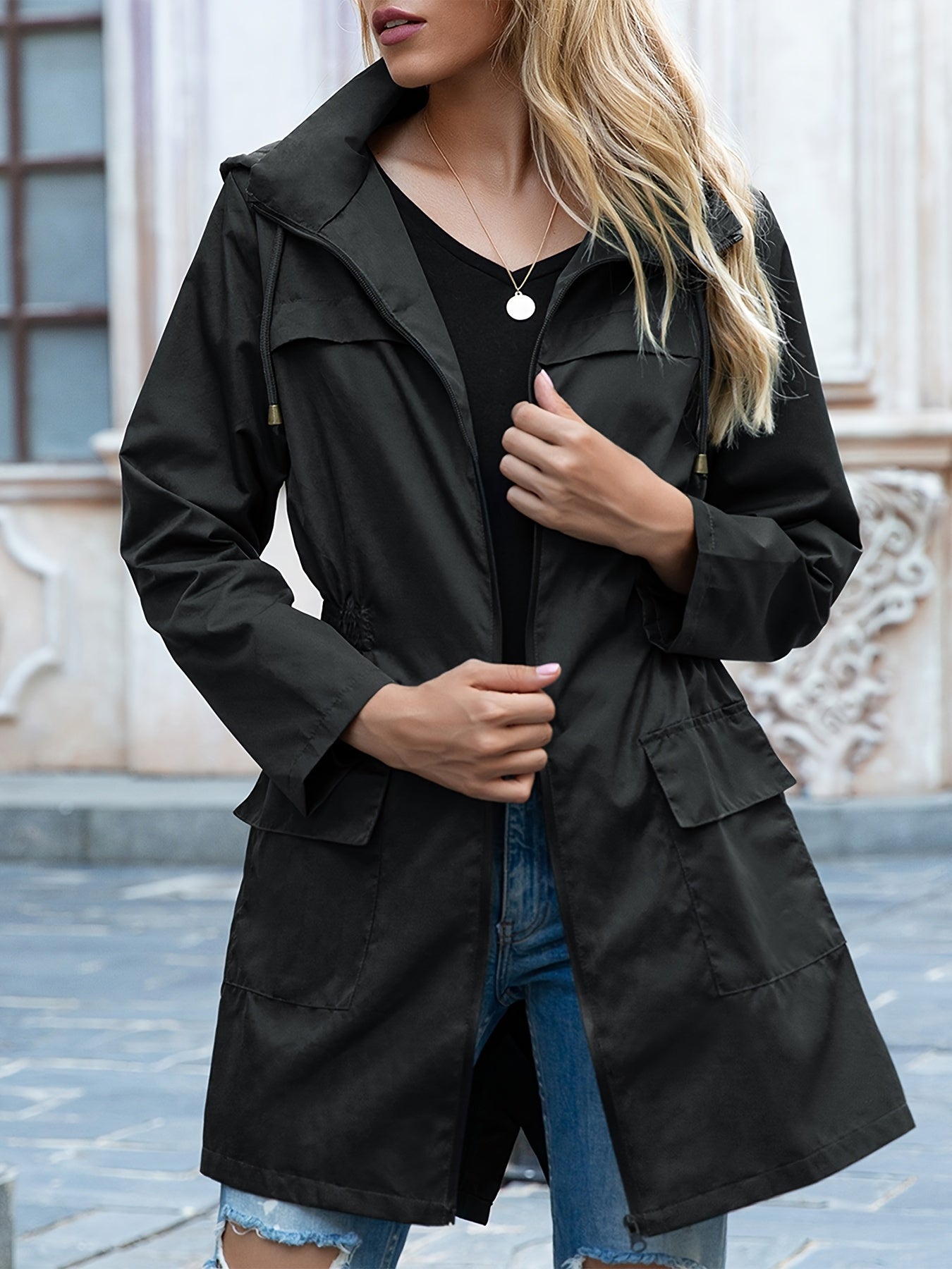 Lightweight Rain Jacket and Windbreaker for Women