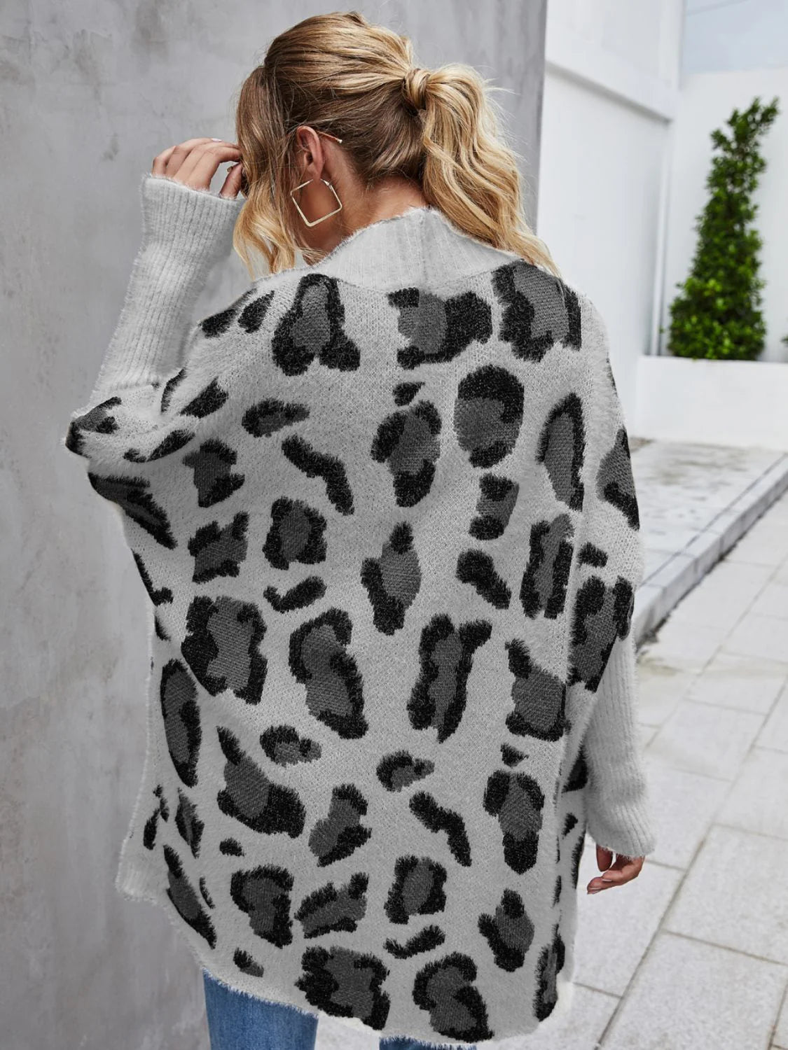 Animal Print Fuzzy Cardigan