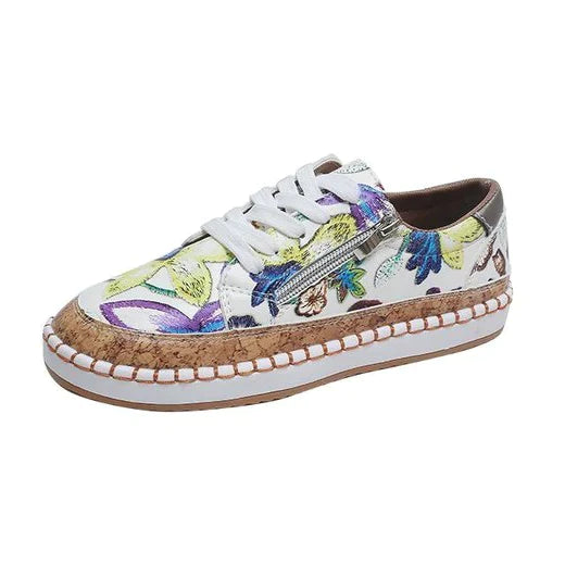 Floral Embroidery - Breathable Slip-on Shoes