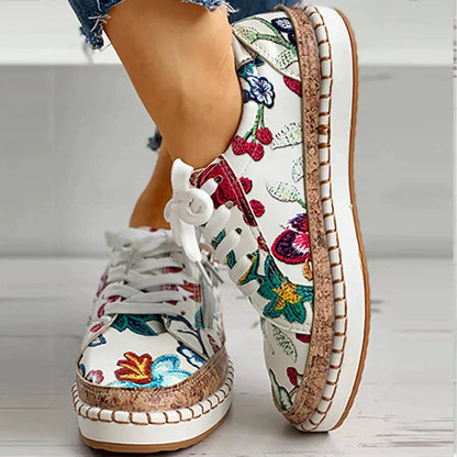 Floral Embroidery - Breathable Slip-on Shoes