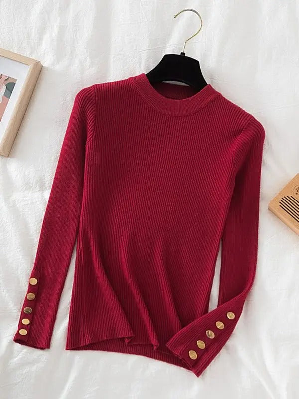 Women's Pullover Jumper | O-Neck Knit Top