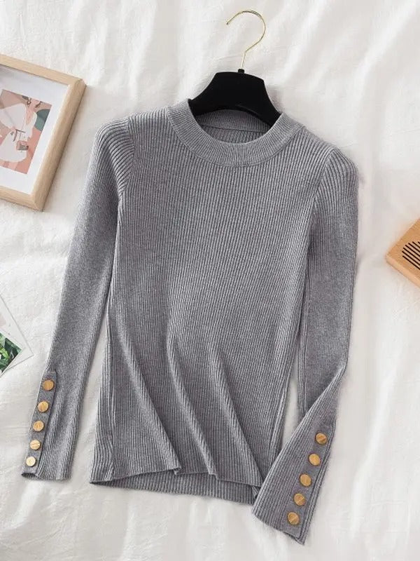 Women's Pullover Jumper | O-Neck Knit Top