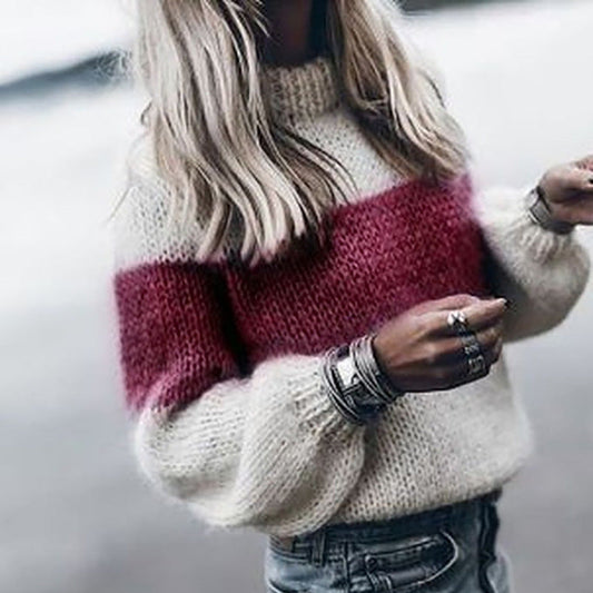 Riva Lefevre | Two-Color Loose-Knit Sweater