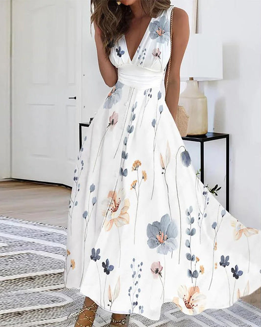 Alice Leroy | Sleeveless White Flower Dress