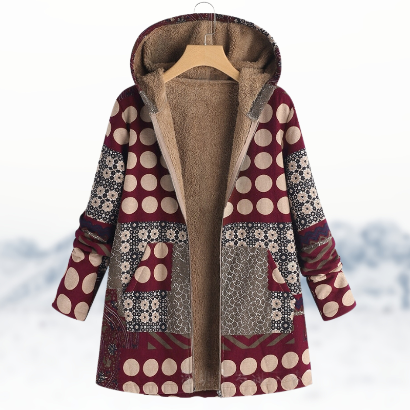 Léa Blanchet | Chic, Cozy Winter Coat With Print