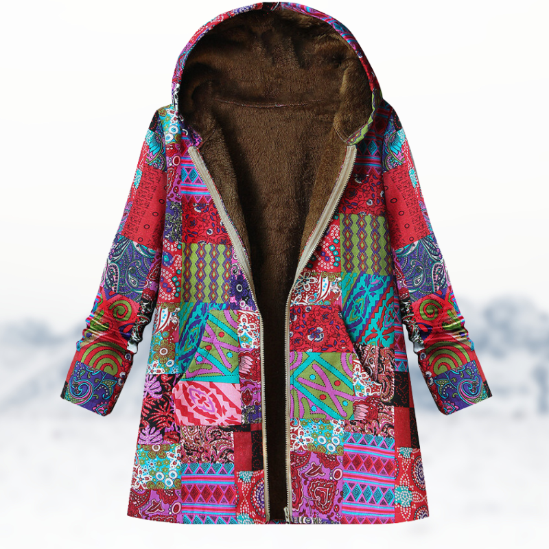 Léa Blanchet | Chic, Cozy Winter Coat With Print