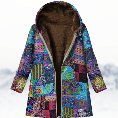 Léa Blanchet | Chic, Cozy Winter Coat With Print