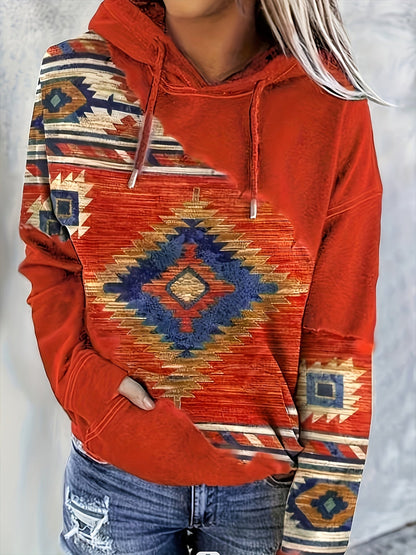 Pauline Laurent | Hoodie with Aztec pattern