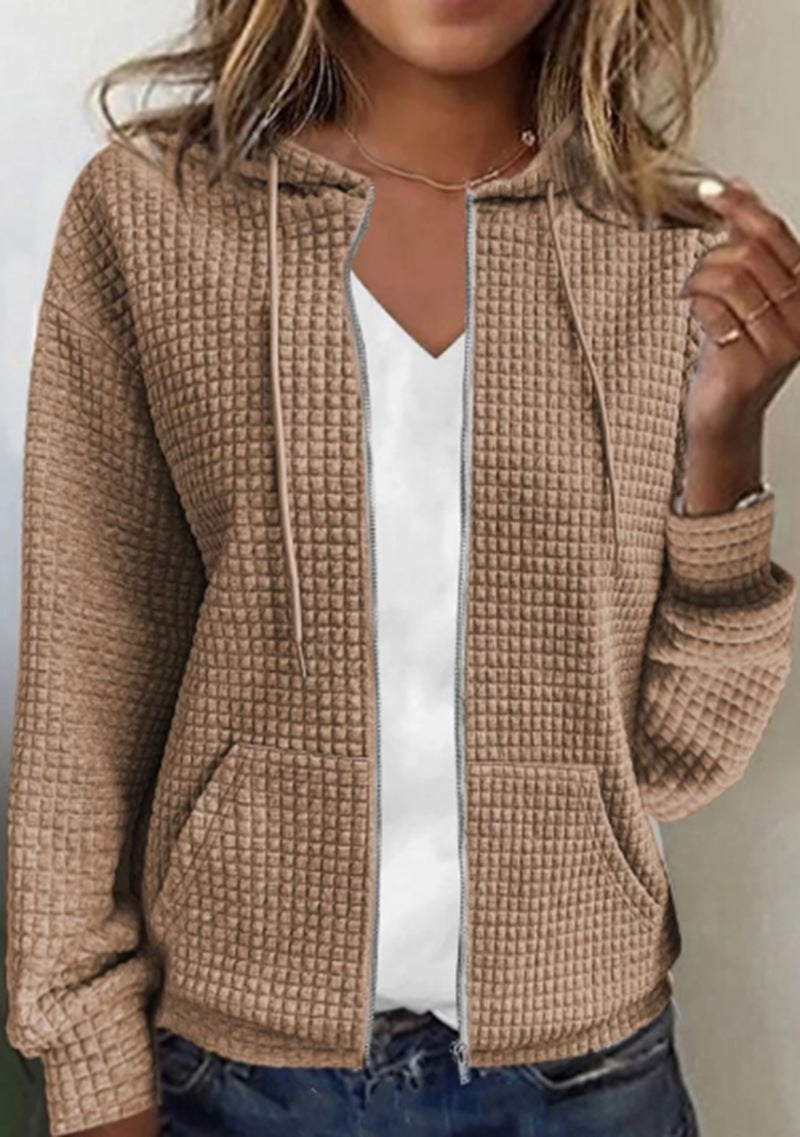 Pauline Laurent | Casual jacket with pocket in solid color