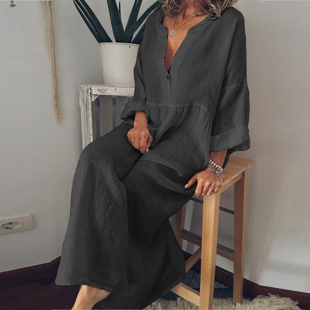 Isabelle Moreau | Long dress with sheer shirt