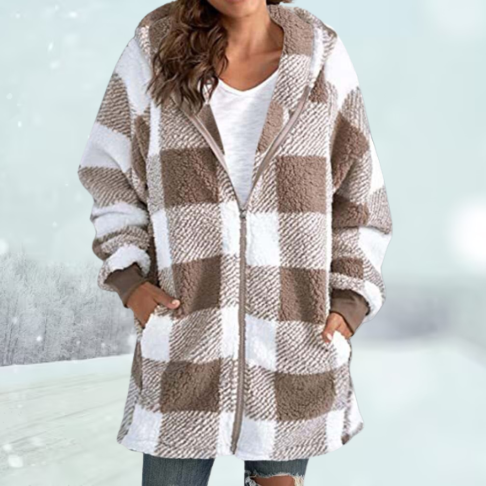 Alice Leroy | Thick Plaid Jacket with Hood