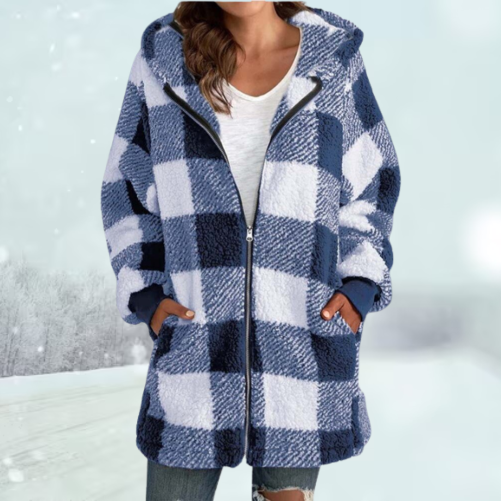 Alice Leroy | Thick Plaid Jacket with Hood