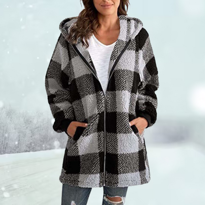 Alice Leroy | Thick Plaid Jacket with Hood