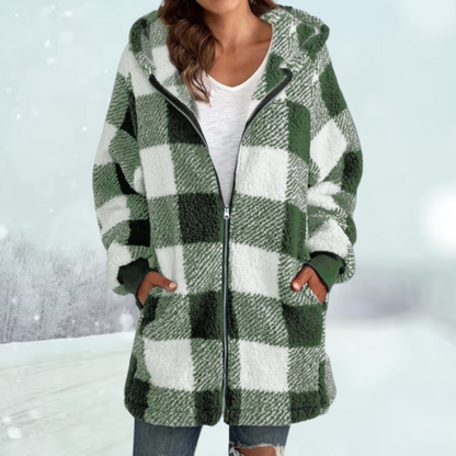 Alice Leroy | Thick Plaid Jacket with Hood