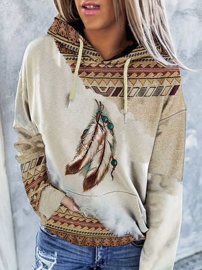 Pauline Laurent | Hoodie with Aztec pattern